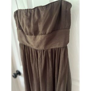 J Crew Brown Strapless Bridesmaid’s Dress